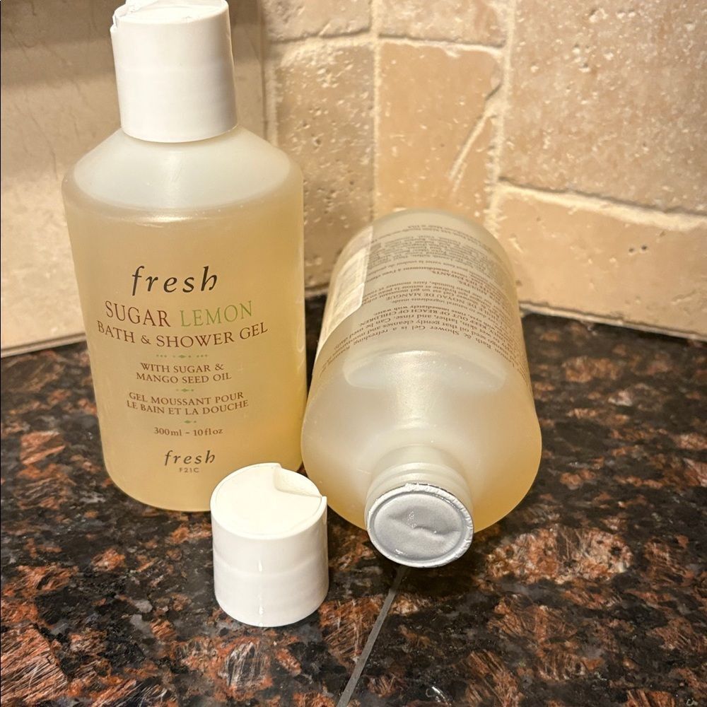 NEW Sugar Lemon Bath & Shower Gel Bundle of 2 (Unboxed) 10 oz.